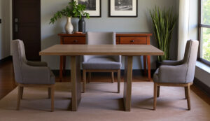 Comedor Berlutti Con Sillas Azurro